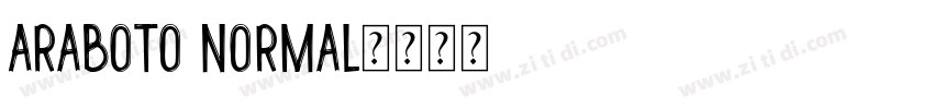 Araboto Normal字体转换
